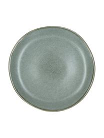 Assiette plate grès émaillé Neboa, 4 pièces, Grès cérame, Gris, bleu, Ø 27 x haut. 3 cm