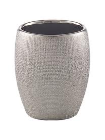 Vaso cepillo de dientes Glitter, Gres, Gris plata, Ø 7 x Al 10 cm