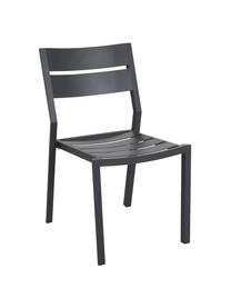 Chaise de jardin empilable Delia, Aluminium, revêtement par poudre, Anthracite, larg. 48 x prof. 55 cm