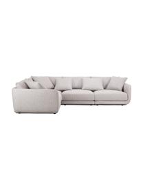 Modulares Ecksofa Jasmin in Hellgrau, Bezug: 100% Polyester Der hochwe, Gestell: Massives Fichtenholz FSC-, Webstoff Hellgrau, B 306 x H 84 cm