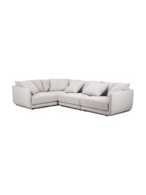 Modulares Ecksofa Jasmin in Hellgrau, Bezug: 100% Polyester Der hochwe, Gestell: Massives Fichtenholz FSC-, Webstoff Hellgrau, B 306 x H 84 cm