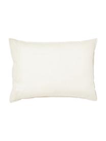 Taie d'oreiller en percale de coton motif forêt Lamia, Gris foncé, beige, larg. 50 x long. 70 cm