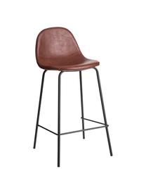 Barová židle z umělé kůže Adeline, Hnědá, černá, Š 42 cm