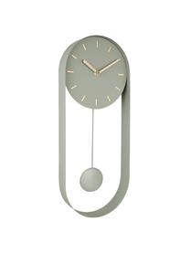 Wanduhr Charm, Metall, beschichtet, Salbeigrün, B 20 x H 50 cm