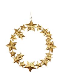 Decoratieve hangersset Stars, 2-delig, Gecoat metaal, Goudkleurig, Set met verschillende formaten