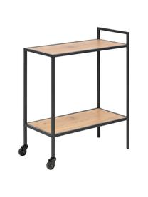 Camarera Seaford, Estantes: tablero de fibras de dens, Estructura: metal con pintura en polv, Madera, negro, An 60 x Al 75 cm