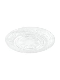 Platos pan de vidrio con relieve Imperial, 6 uds., Vidrio, Transparente, Ø 15 cm