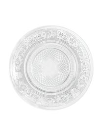 Platos pan de vidrio con relieve Imperial, 6 uds., Vidrio, Transparente, Ø 15 cm