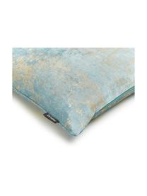 Housse de coussin en velours vintage Shiny, Turquoise clair