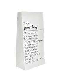Aufbewahrungstüte Le sac en papier, 33l, Recyceltes Papier, Weiss, B 32 x H 60 cm