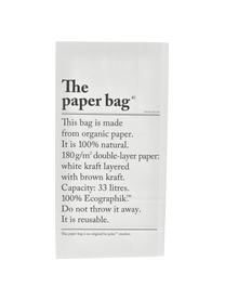 Papírový úložný vak Le sac, 33 l, Recyklovaný papír, Bílá, Š 32 cm, V 60 cm