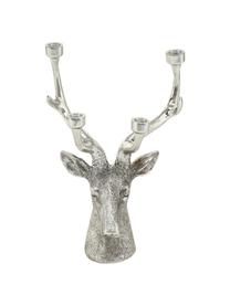 Candelabro Lobo, Resina, Plateado, An 27 x Al 33 cm