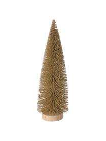 Arbre de Noël décoratif Tarvo, 3 élém., MDF (panneau en fibres de bois à densité moyenne), feutre de polyester, Doré, brun clair, Lot de différentes tailles