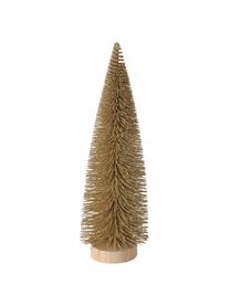 Decoratieve kerstboomset Tarvo, 3-delig, MDF, polyester-vilt, Goudkleurig, lichtbruin, Set met verschillende formaten