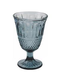 Weingläser Elegance in Blau, 6er-Set, Glas, Blau, Ø 9 x H 14 cm