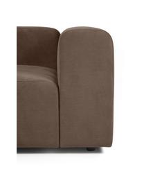 Divano componibile 4 posti Lena, Rivestimento: tessuto (88% poliestere, , Struttura: legno di pino, legno lami, Piedini: plastica, Tessuto marrone scuro, Larg. 284 x Prof. 106 cm