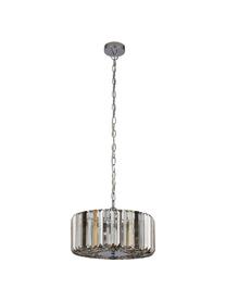 Závesná lampa zo skla Crystals, Chrómová, Ø 35 x V 15 cm