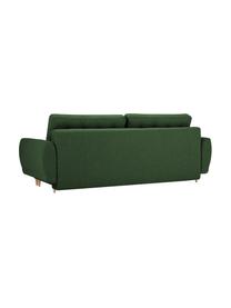 Sofa rozkładana Spinel (3-osobowa), Tapicerka: poliester Dzięki tkaninie, Nogi: drewno brzozowe, Zielony, S 236 x G 93 cm