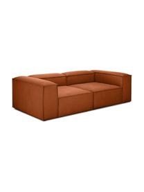 Modulares Sofa Lennon (3-Sitzer), Bezug: Polyester Der hochwertige, Gestell: Massives Kiefernholz FSC-, Füße: Kunststoff, Webstoff Terrakotta, B 238 x T 119 cm