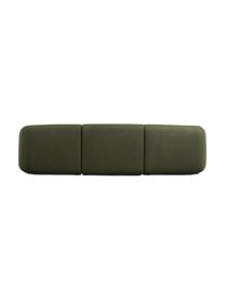 Modulares Sofa Sofia (3-Sitzer) in Grün, Bezug: 100% Polypropylen Der hoc, Gestell: Massives Kiefernholz, Spa, Füße: Kunststoff, Webstoff Grün, B 278 x T 95 cm