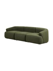 Sofa modułowa Sofia (3-osobowa), Tapicerka: 100% polipropylen Dzięki , Stelaż: lite drewno sosnowe, płyt, Nogi: tworzywo sztuczne, Zielona tkanina, S 278 x G 95 cm