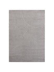 Tapis gris clair/gris rectangulaire à poils ras Pangalo, 40 % polyester, 60 % polypropylène, Gris clair, gris, larg. 120 x long. 170 cm (taille S)