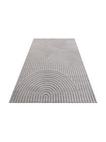 Obdélníkový koberec s reliéfovým povrchem Pangalo, 40 % polyester, 60 % polypropylen, Světle šedá, šedá, Š 80 cm, D 150 cm (velikost XS)