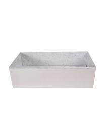 Organizer Drawer, Fester, laminierter Karton, Weiss, marmoriert, 36 x 10 cm