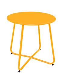 Table de jardin ronde Luna, Acier, époxydé, Jaune moutarde, Ø 45 cm x haut. 45 cm