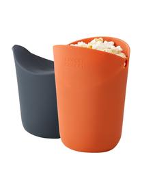 Popcorn-Macher-Set M-Cuisine, 2er-Set, Hitzebeständiges Silikon, Orange, Grau, Ø 10 x H 10 cm