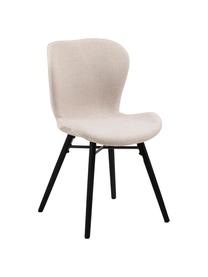 Čalúnená stolička Batilda, 2 ks, Béžová, čierna, Š 47 x H 53 cm
