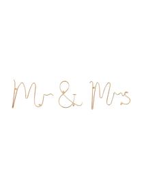 Wandobject Mr & Mrs van aluminum, Aluminium, Goudkleurig, B 35 x H 12 cm