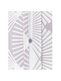 Jersey-Wendebettwäsche Ginkgo mit Muster, Webart: Jersey Jersey ist ein kli, Grau, Weiß, 135 x 200 cm + 1 Kissen 80 x 80 cm