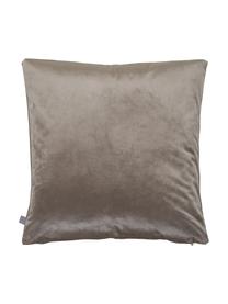 Fluwelenkussenhoezen Simone, 3-delig, 100% polyester fluweel, Grijs, beige, donkerblauw, B 50 x L 50 cm