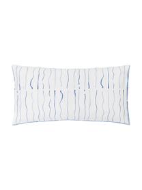 Funda de almohada doble cara de satén Andrea, 2 uds., Azul, An 40 x L 80 cm