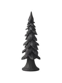 Sapin décoratif Noël artisanal Yodel, Polyrésine, Noir, Ø 11 x haut. 34 cm