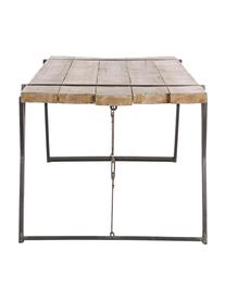 Mesa de comedor Blocks, Estructura: hierro, Tablero: madera de abeto, Negro, An 200 x F 54 cm