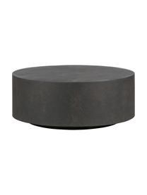 Ronde tuintafel Dean van beton, Beton- en glasvezel, gecoat, Donkerbruin, Ø 80 x H 32 cm