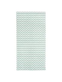 Lot de serviettes de bain imprimé zigzag Liv, 3 élém., 100 % coton
Grammage intermédiaire 550 g/m², Vert menthe, blanc crème, Lot de différentes tailles