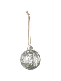 Vánoční koule Mernia, 2 ks, Transparentní, stříbrná