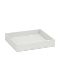 Bandeja decorativa de cuero sintético Server, Estructura: tablero de fibras de dens, Tapizado: poliuretano, Blanco, An 18 x F 18 cm