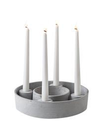 Candelabro Ring, Plástico, Gris, Ø 26 x Al 6 cm