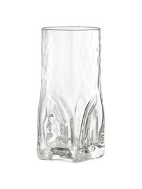 Vasos irregulares Zera, 6 uds., Vidrio, Transparente, Ø 7 x Al 16 cm