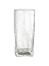 Waterglazen Zera met oneven vorm, 6 stuks, Glas, Transparant, Ø 7 x H 16 cm