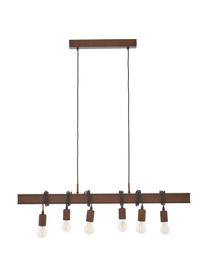 Grote hanglamp Townshend met antieke afwerking, Baldakijn: gelakt staal, Bruin, B 101  x H 22 cm