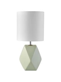 Malá keramická stolová lampa Sage, Biela, šalviová, Ø 15 x V 31 cm