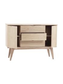 Dressoir Filippa van eikenhout, Frame, voorkant en poten: wit gewassen eikenhout, 122 x 85 cm