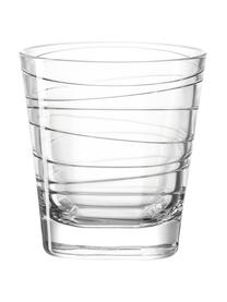 Wassergläser Vario mit feinen Linien, 6 Stück, Kalk-Natron Glas, Transparent, Ø 8 x H 9 cm