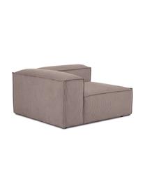 Hoekmodule Lennon van corduroy, Bekleding: corduroy (92% polyester, , Frame: massief grenenhout, multi, Poten: kunststof, Corduroy taupe, B 119 x D 119 cm, hoekdeel links