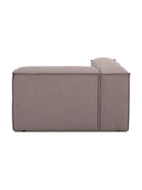 Hoekmodule Lennon van corduroy, Bekleding: corduroy (92% polyester, , Frame: massief grenenhout, multi, Poten: kunststof, Corduroy taupe, B 119 x D 119 cm, hoekdeel links